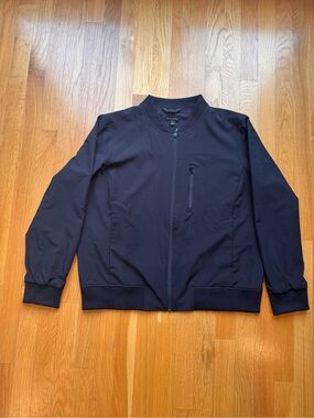 Banana Republic Black Bomber Jacket L